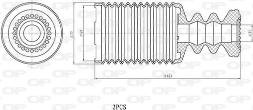 Open Parts DCK5112.02 - Відбійник, буфер амортизатора autozip.com.ua