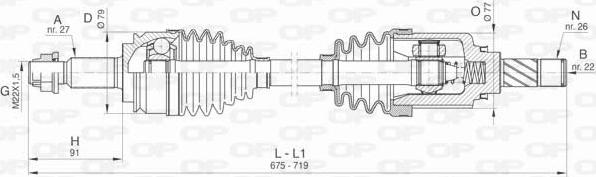 Open Parts DRS6417.00 - Приводний вал autozip.com.ua