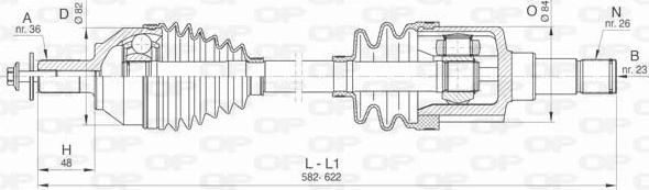 Open Parts DRS6427.00 - Приводний вал autozip.com.ua