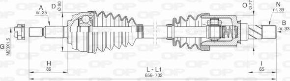 Open Parts DRS6478.00 - Приводний вал autozip.com.ua