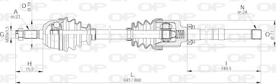 Open Parts DRS6003.00 - Приводний вал autozip.com.ua
