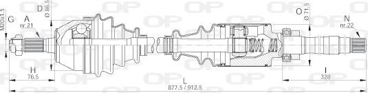 Open Parts DRS6019.00 - Приводний вал autozip.com.ua
