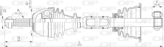 Open Parts DRS6010.00 - Приводний вал autozip.com.ua