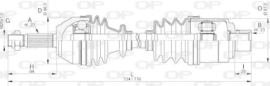 Open Parts DRS6017.00 - Приводний вал autozip.com.ua