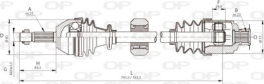 Open Parts DRS6037.00 - Приводний вал autozip.com.ua