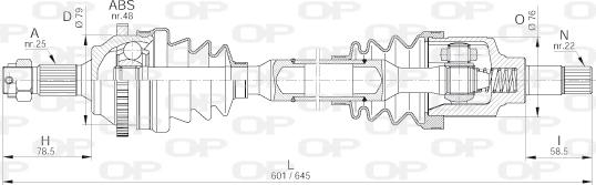 Open Parts DRS6193.00 - Приводний вал autozip.com.ua