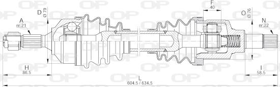 Open Parts DRS6197.00 - Приводний вал autozip.com.ua