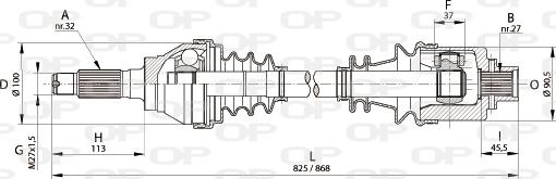 Open Parts DRS6169.00 - Приводний вал autozip.com.ua