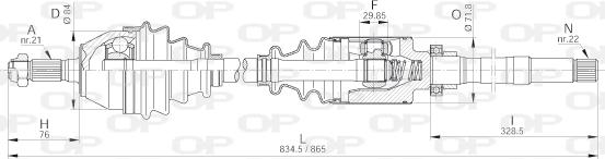 Open Parts DRS6184.00 - Приводний вал autozip.com.ua