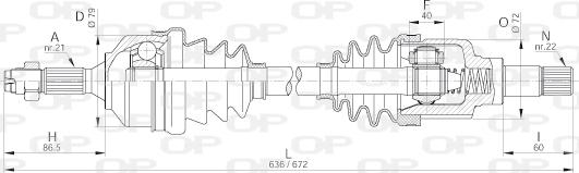 Open Parts DRS6181.00 - Приводний вал autozip.com.ua