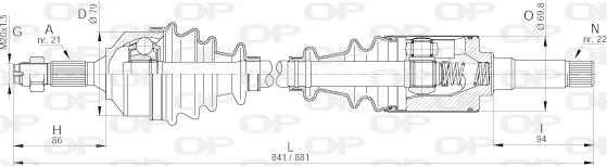 Open Parts DRS6171.00 - Приводний вал autozip.com.ua