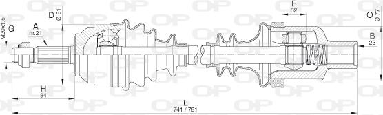 Open Parts DRS6302.00 - Приводний вал autozip.com.ua