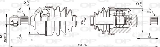 Open Parts DRS6334.00 - Приводний вал autozip.com.ua