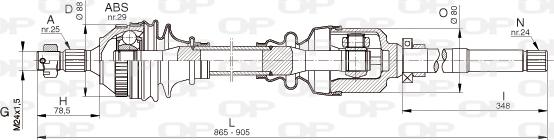 Open Parts DRS6331.00 - Приводний вал autozip.com.ua