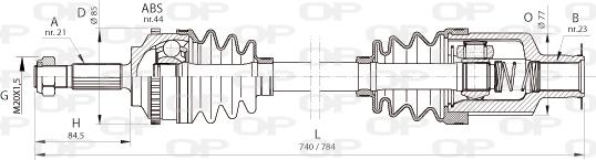 Open Parts DRS6371.00 - Приводний вал autozip.com.ua