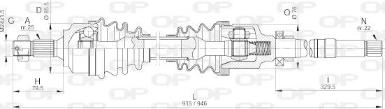 Open Parts DRS6255.00 - Приводний вал autozip.com.ua