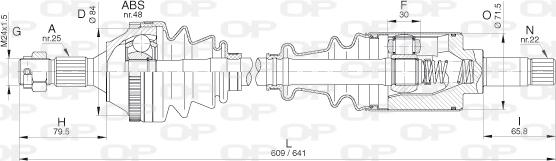 Open Parts DRS6265.00 - Приводний вал autozip.com.ua