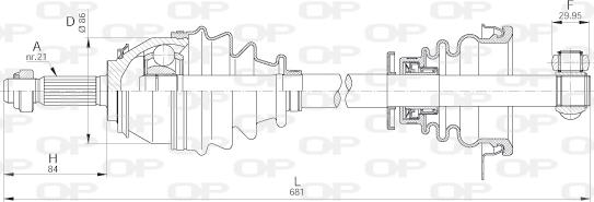 Open Parts DRS6263.00 - Приводний вал autozip.com.ua