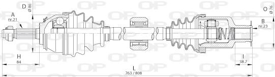 Open Parts DRS6262.00 - Приводний вал autozip.com.ua