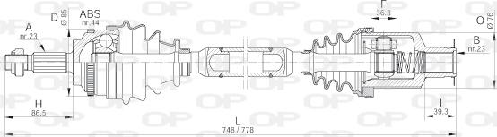 Open Parts DRS6208.00 - Приводний вал autozip.com.ua