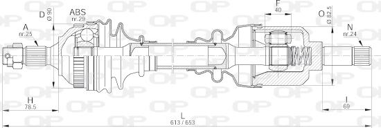 Open Parts DRS6202.00 - Приводний вал autozip.com.ua