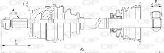 Open Parts DRS6211.00 - Приводний вал autozip.com.ua