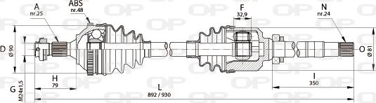 Open Parts DRS6217.00 - Приводний вал autozip.com.ua