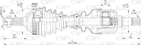 Open Parts DRS6280.00 - Приводний вал autozip.com.ua