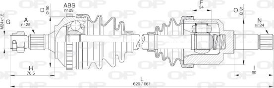 Open Parts DRS6276.00 - Приводний вал autozip.com.ua