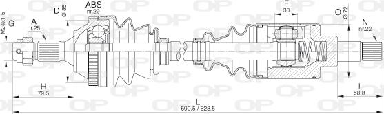 Open Parts DRS6270.00 - Приводний вал autozip.com.ua