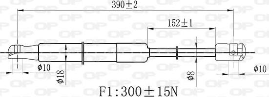 Open Parts GSR6464.00 - Газова пружина, капот autozip.com.ua