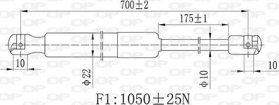 Open Parts GSR6482.00 - Газова пружина, кришка багажник autozip.com.ua