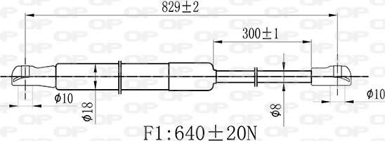 Open Parts GSR6474.00 - Газова пружина, капот autozip.com.ua