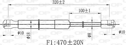 Open Parts GSR6507.00 - Газова пружина, кришка багажник autozip.com.ua