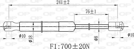 Open Parts GSR6525.00 - Газова пружина, капот autozip.com.ua