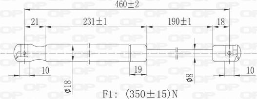 Open Parts GSR6040.00 - Газова пружина, кришка багажник autozip.com.ua