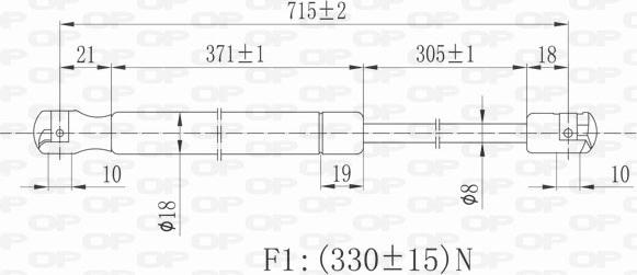 Open Parts GSR6052.00 - Газова пружина, капот autozip.com.ua