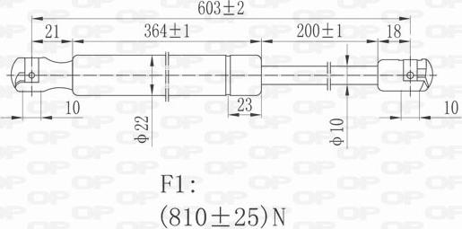 Open Parts GSR6069.00 - Газова пружина, кришка багажник autozip.com.ua