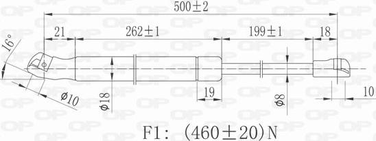 Open Parts GSR6171.00 - Газова пружина, кришка багажник autozip.com.ua