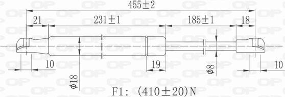 Open Parts GSR6358.00 - Газова пружина, кришка багажник autozip.com.ua