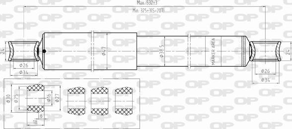 Open Parts SAB8441.12 - Амортизатор autozip.com.ua