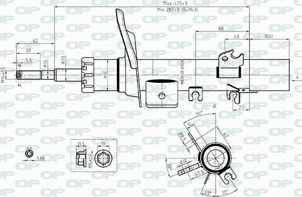 Open Parts SAB8418.31 - Амортизатор autozip.com.ua