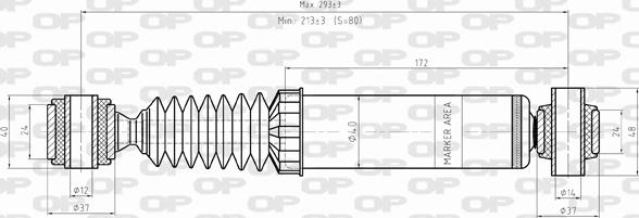 Open Parts SAB8420.12 - Амортизатор autozip.com.ua