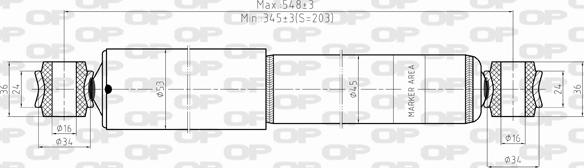 Open Parts SAB8428.32 - Амортизатор autozip.com.ua