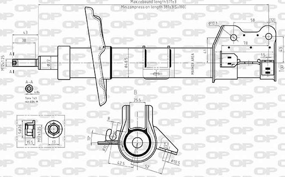 Open Parts SAB8598.31 - Амортизатор autozip.com.ua