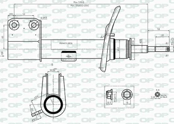 Open Parts SAB8505.31 - Амортизатор autozip.com.ua