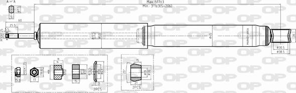 Open Parts SAB8500.32 - Амортизатор autozip.com.ua