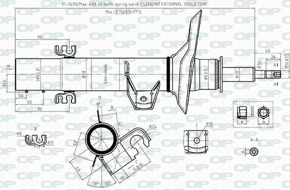 Open Parts SAB8515.31 - Амортизатор autozip.com.ua