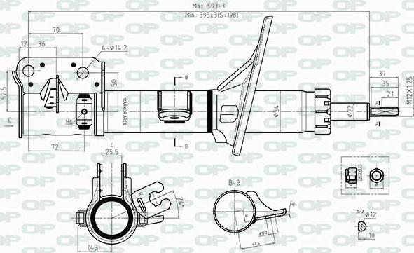 Open Parts SAB8520.32 - Амортизатор autozip.com.ua