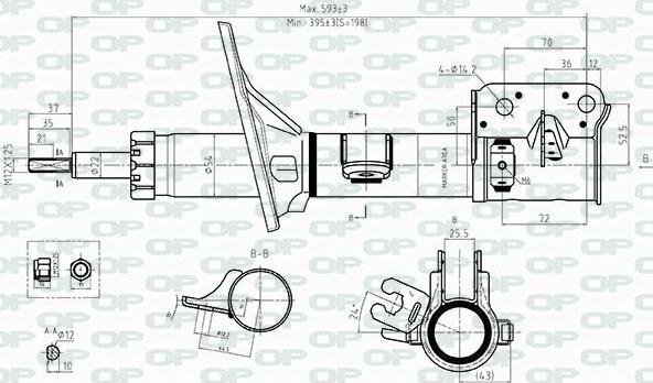 Open Parts SAB8521.32 - Амортизатор autozip.com.ua